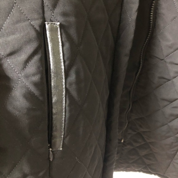 NEW YORK & Company Black Quilted Coat Long Jacket Size S - Picture 7 of 13